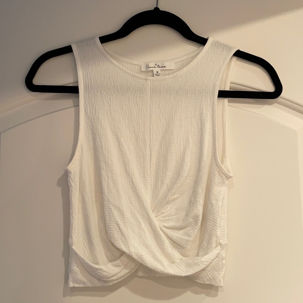 white crop top